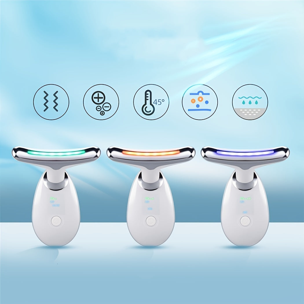 Rechargeable LED Facial And Neck Massager