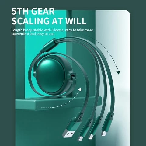 Hot Selling Quality 5Th Gear Adjustment 3In1 Charging Data Cable Phone Type C Android For IOS Type-C Mirco Phone