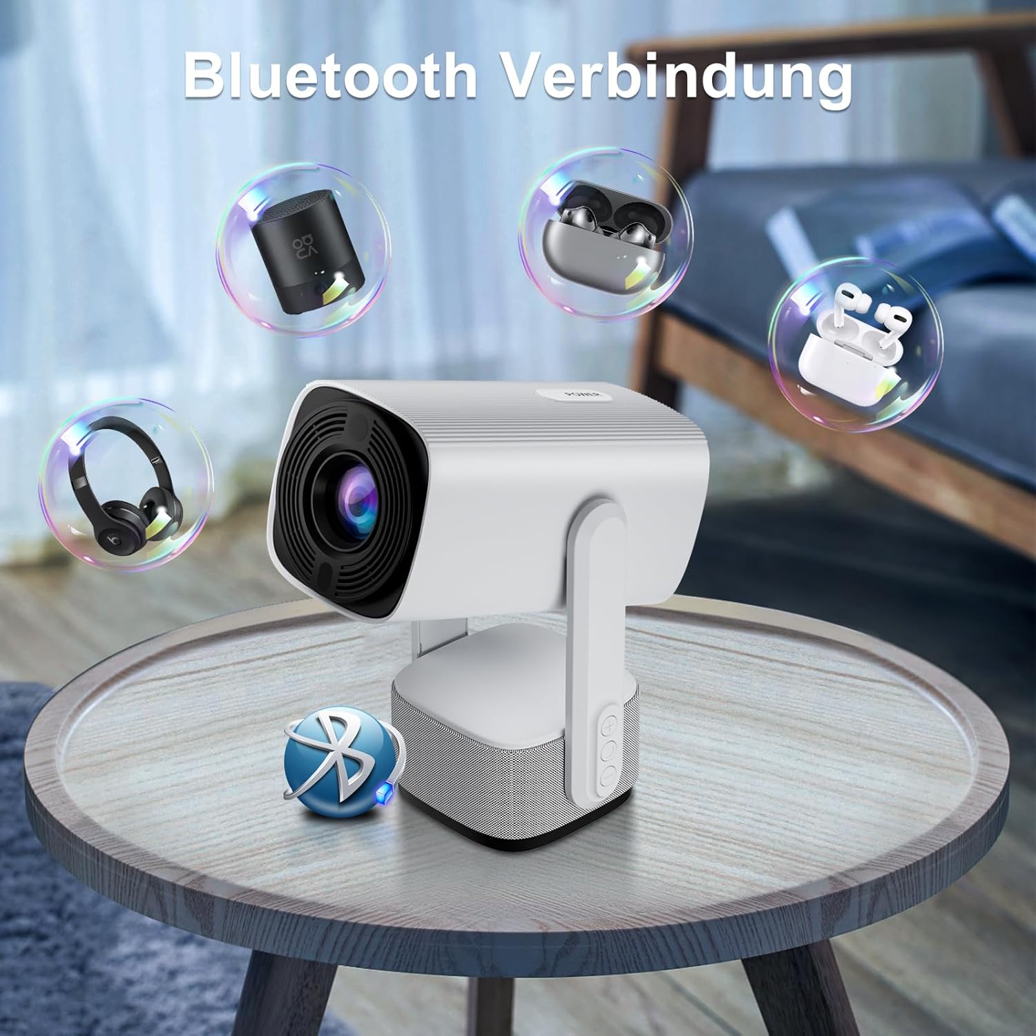Outdoor Mini Projector R1 with Battery