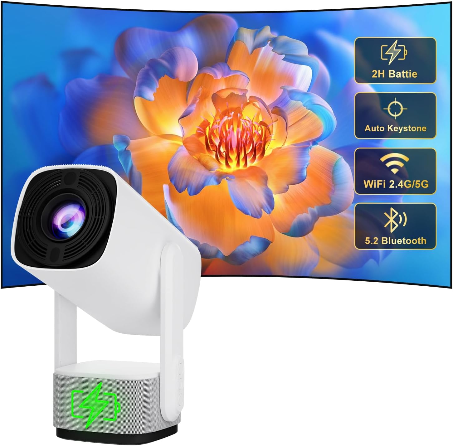 Outdoor Mini Projector R1 with Battery