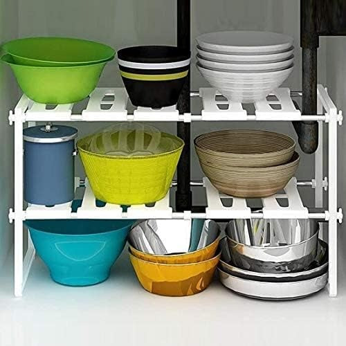 Expandable Under Sink Storage 2 Tiers