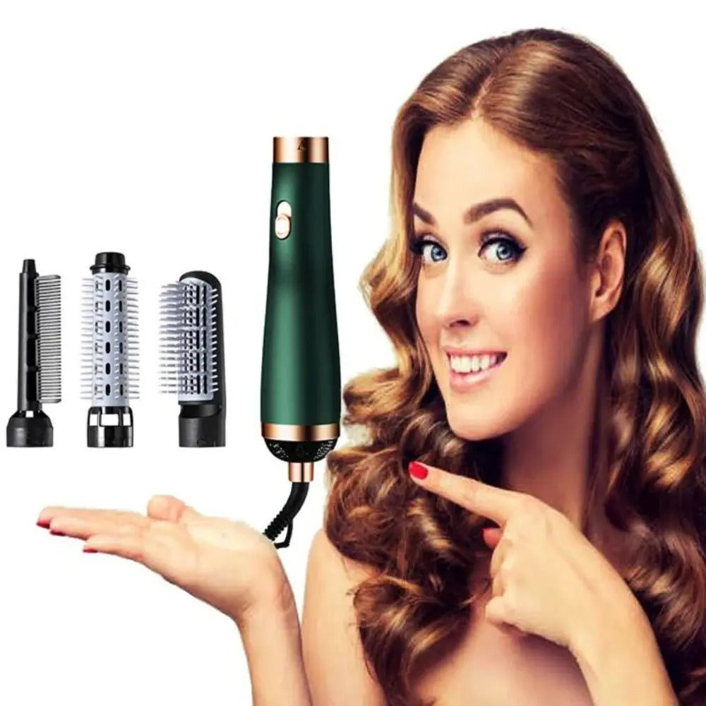 Multifunctional 3-in-1 Hair Dryer Brush with Replaceable Combs
