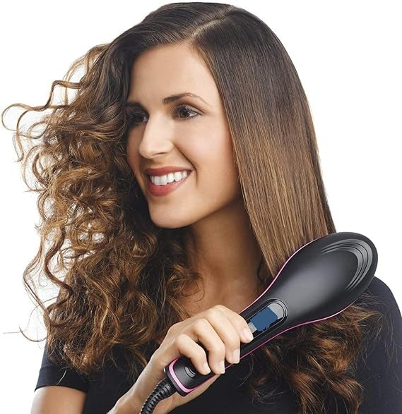 Szentpeter Simply 2 in 1 Hair Curler and Straightener Brush